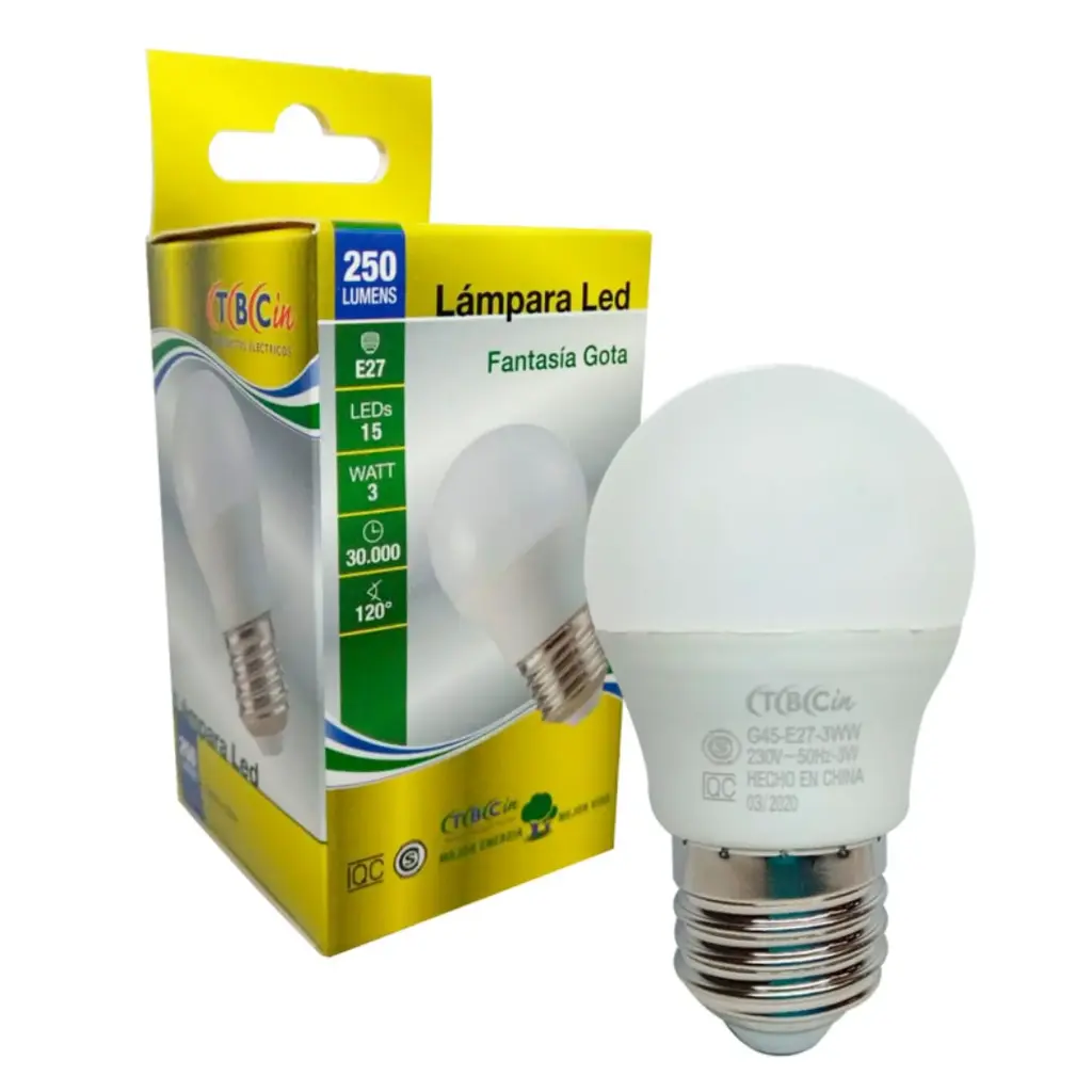 Lampara Tbcin Tota 3w Led E14 Luz Calida