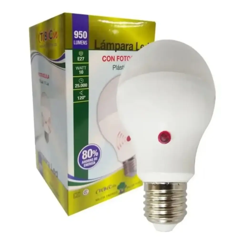 Lampara Tbcin con Fotocontrol Led 10w Luz Fria