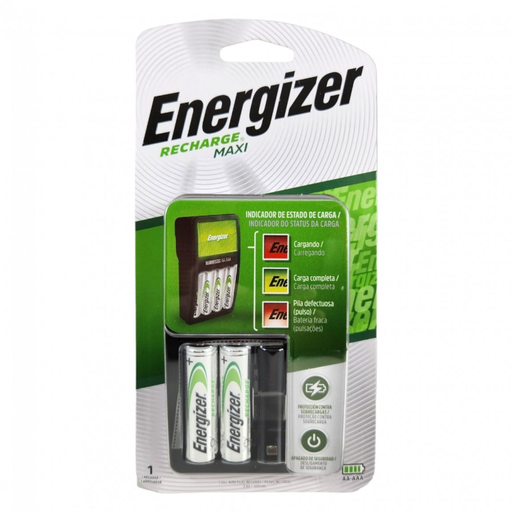[ECR22] Cargador Energizer con 2 pilas Maxi