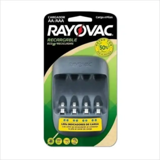 [PS61] Cargador Rayovac Eco sin pilas 12hs