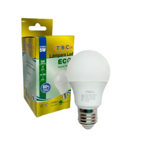 [85232F] Lampara Tbcin Blanca 5w Led E27 Luz Fria