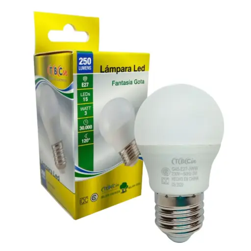 [85273C] Lampara Tbcin Tota 3w Led E14 Luz Calida