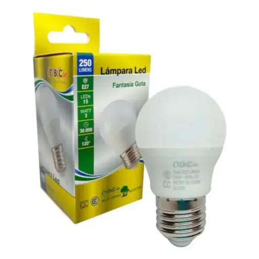 [85274F] Lampara Tbcin Vela 3w Led E27 Luz Fria