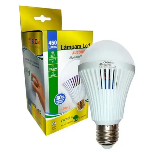 [88264F] Lampara Tbcin Autonoma Led 7w Luz Fria