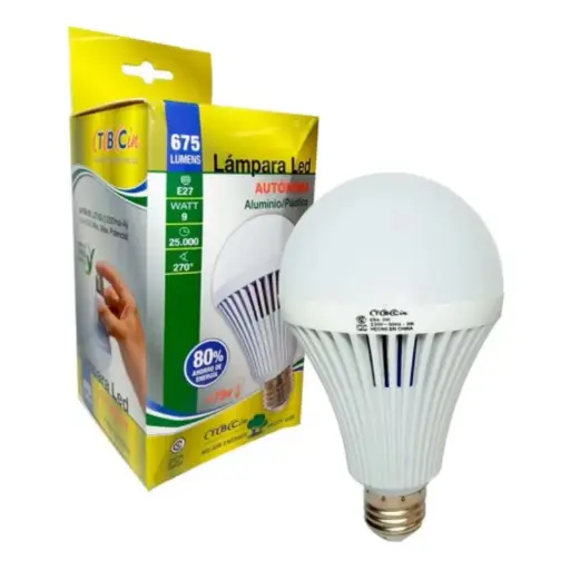 [88266C] Lampara Tbcin Autonoma Led 9w Luz Calida