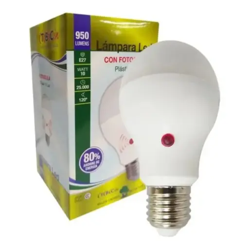 [88579F] Lampara Tbcin con Fotocontrol Led 10w Luz Fria